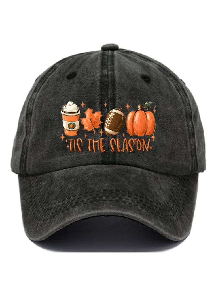 Tis The Season Football Print Baseball Cap artswardrobe