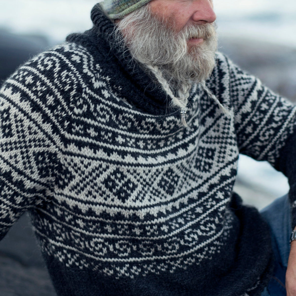 Vintage Beautiful Norwegian Setesdals Knit Jacquard Crew Neck Sweater(Unisex) elevenforest