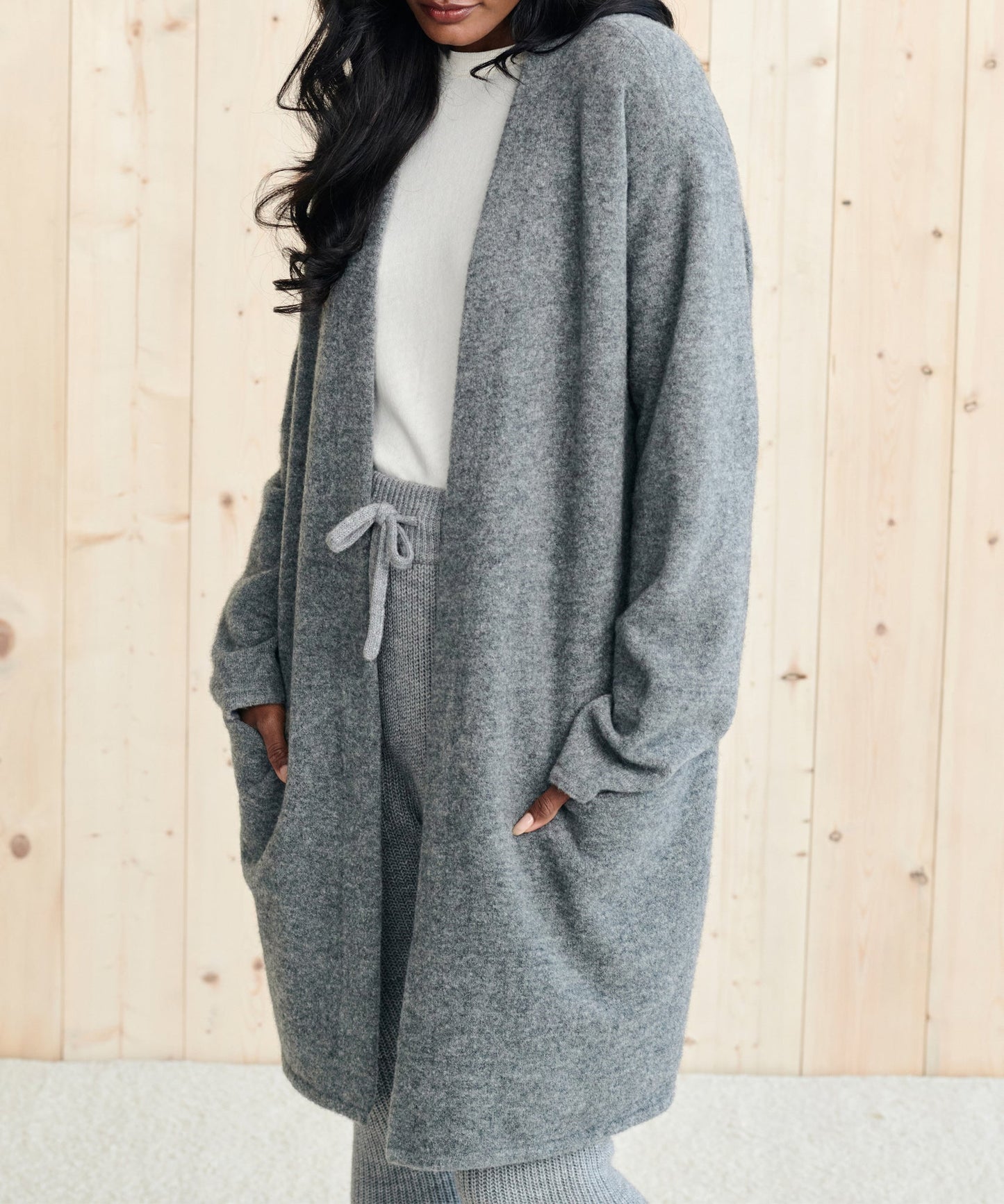 LM | Long jacket with patch pockets