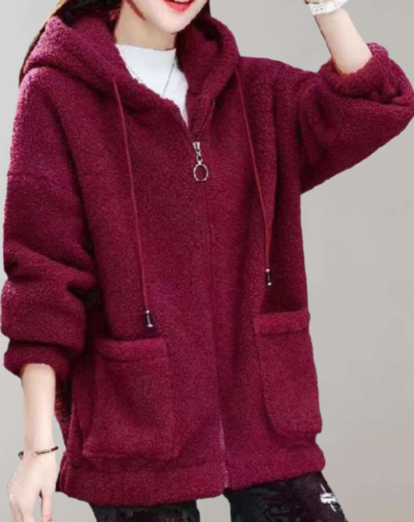 LM | Comfortable plush jacket for women