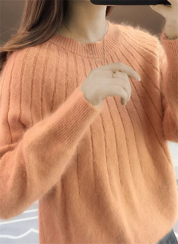 LM | Fluffy cashmere knit sweater