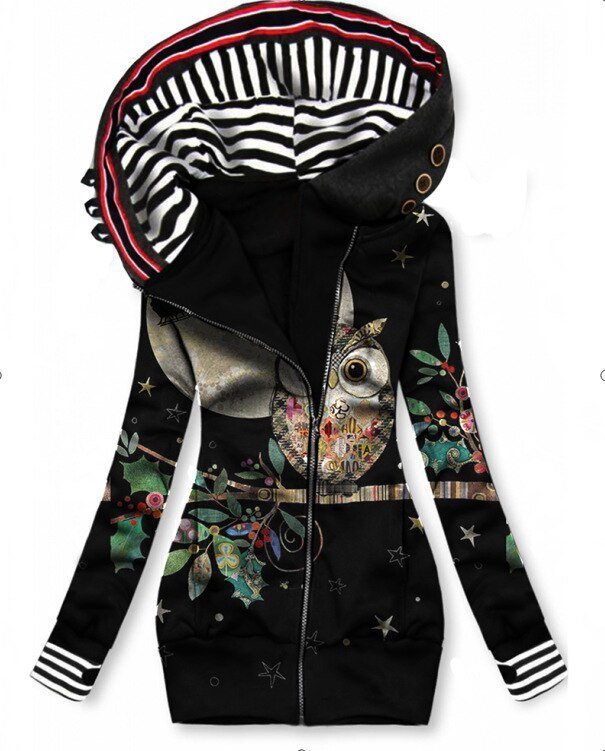 LM | Artistic asymmetric zip-up hoodie
