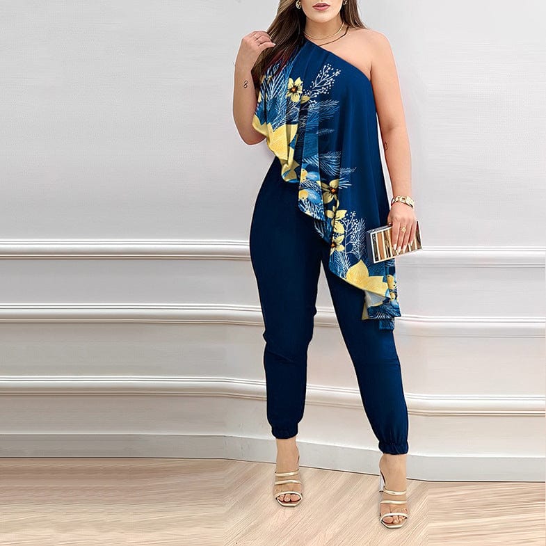 LM | Asymmetric ruffle jumpsuit