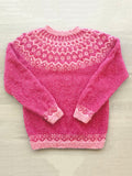 Vintage Fairman Island Floral Pattern Cozy Crew Neck Sweater elevenforest