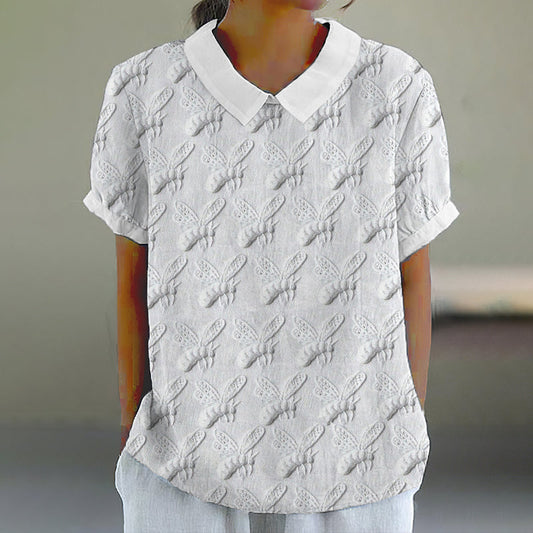 Comstylish Casual Bee Embroidery Art Graphic Women'S Shirt