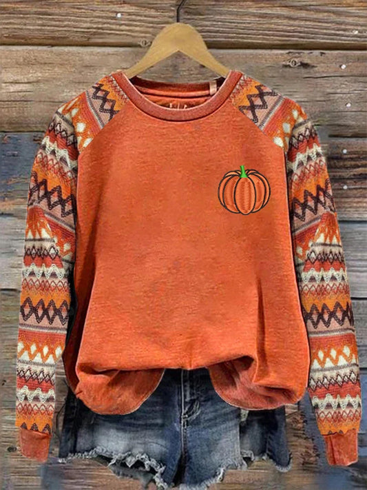 Women's Fall Pumpkin Sweatshirt artswardrobe