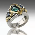 Irregular Green Crystal Ring