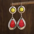 Red & Yellow Stone Earrings