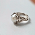 Inlaid Pearl Ring