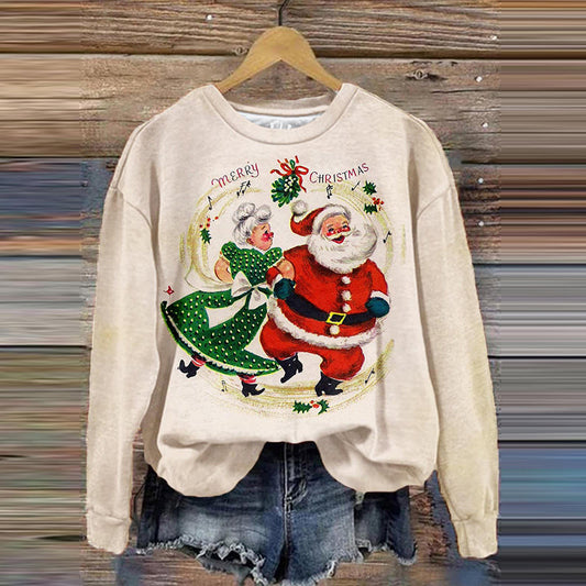 Comstylish Women's Mr And Mrs Santa Merry Christmas Casual Sweatshirt