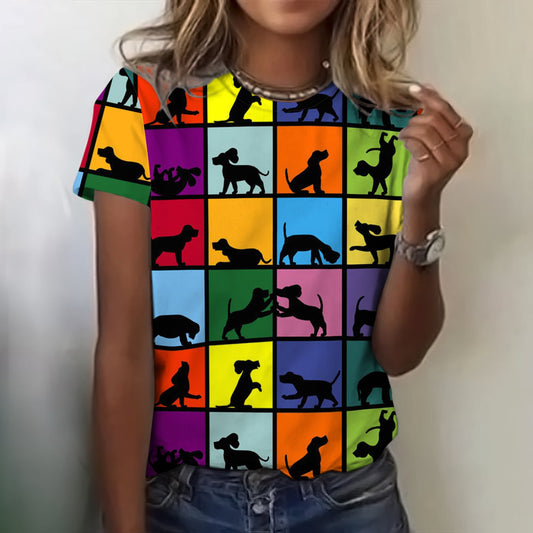 Comstylish Women's Funny Dog Art T-shirt