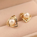 Pearl and Gold Earrings