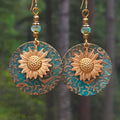 Brown Daisy Earrings