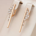 Zirconia Stud Earrings in Gold