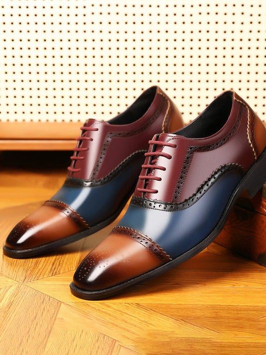 Men's Classic British Brogue Leather Shoes artswardrobe