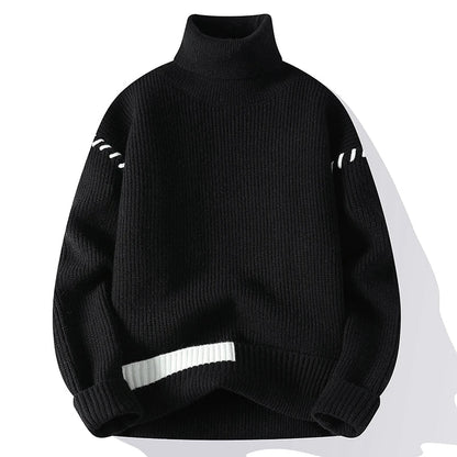 Mia® | Patchwork turtleneck sweater