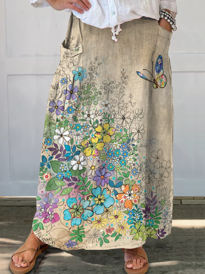 Women's Art Painting Hippie Print Skirt