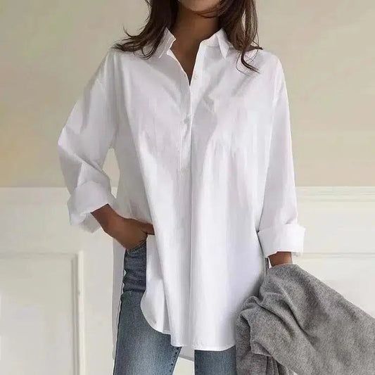 Comstylish Women's Casual Vintage Solid Shirt