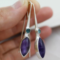 Purple Crystal Earrings