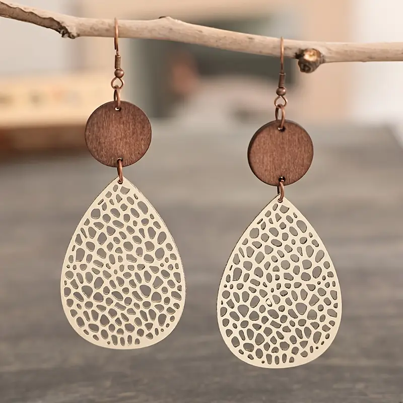 Hollow Drop Earrings