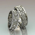Silver Hollow Ring Set