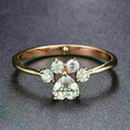 Zirconia Paw Ring