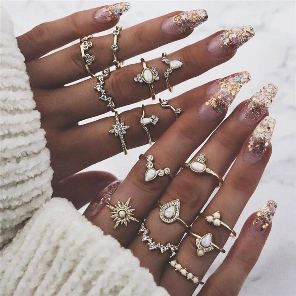 Unique Rings Set With 8 to 12 Rings