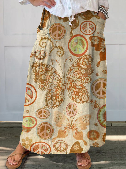 Women's Art Painting Hippie Print Skirt