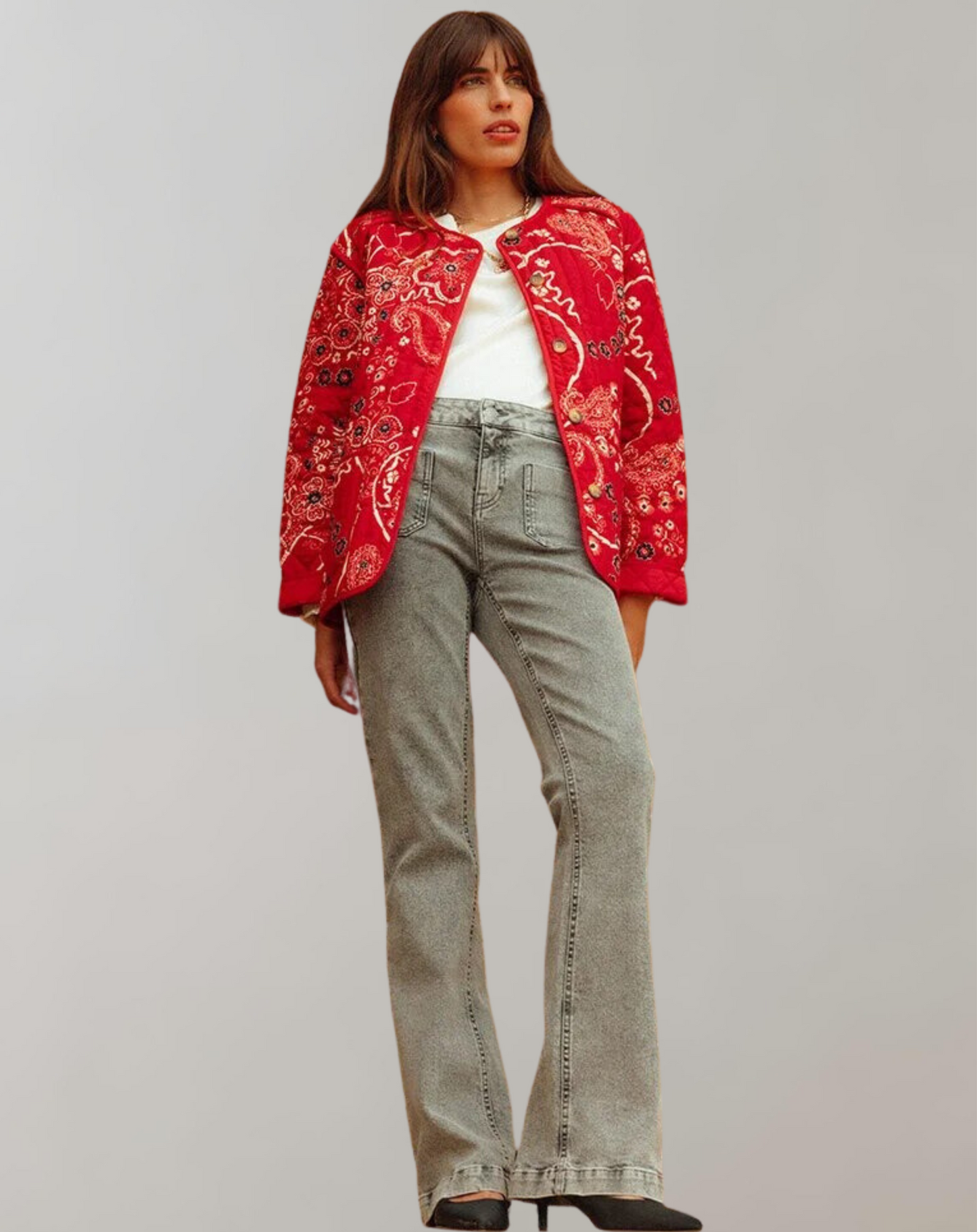 LM | Casual printed soft jacket