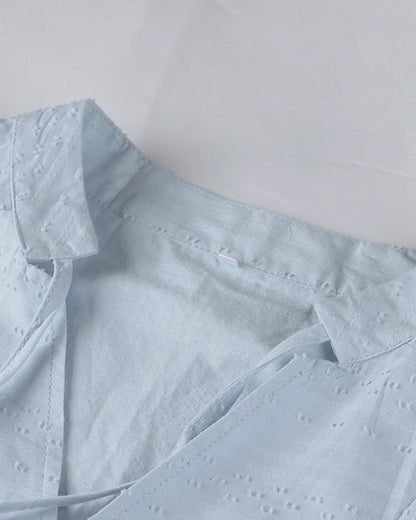 LM | A-line mini dress with V-neck, 3/4-length sleeves and pockets