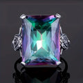Colorful Square Glass Ring
