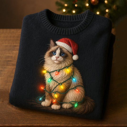 Christmas Art Print Crew Neck Sweatshirt elevenforest