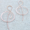 Rose Gold Clef Earrings