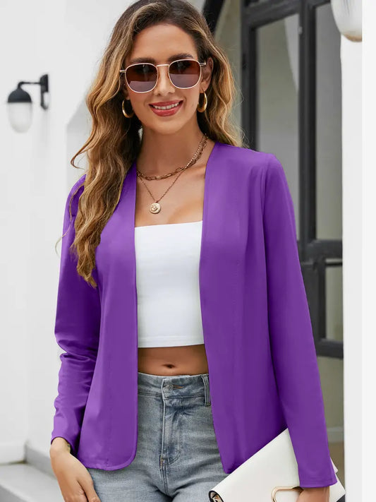 LM | casual long-sleeved blazer, open at the front
