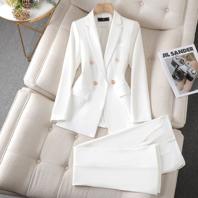 Weißes Blazer-Set