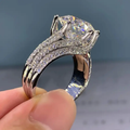 Crystal Silver Ring