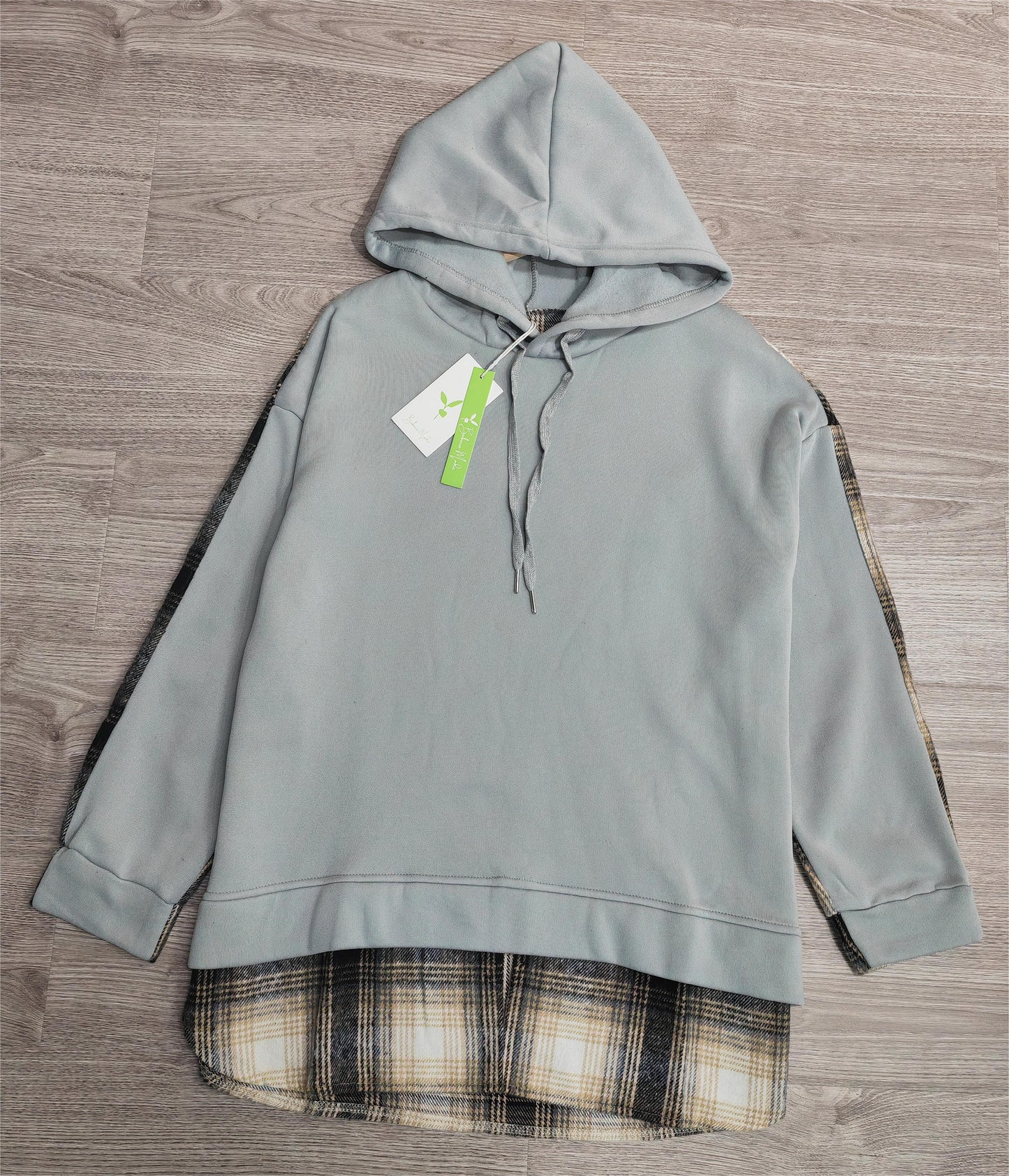 LM | Comfortable long-sleeved patchwork sweatshirt