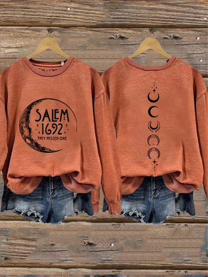 Comstylish Women's Halloween Salem 1692 They Missed One Print Sweatshirt