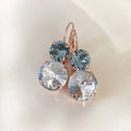 White & Blue Crystal Earrings