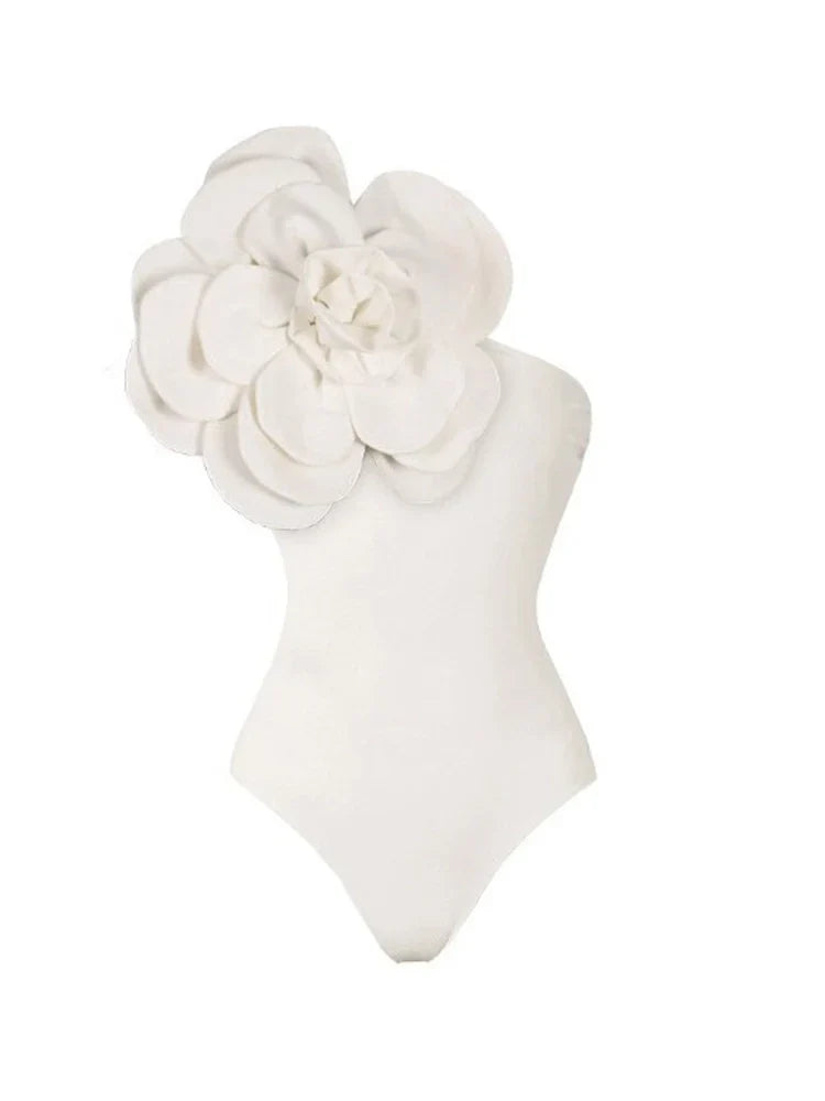 White Floral Swimsuit