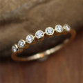 Inlaid Zirconia Gold Ring