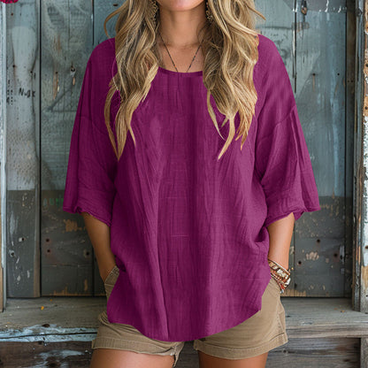 Comstylish Vintage Elegant Art Linen T-shirt