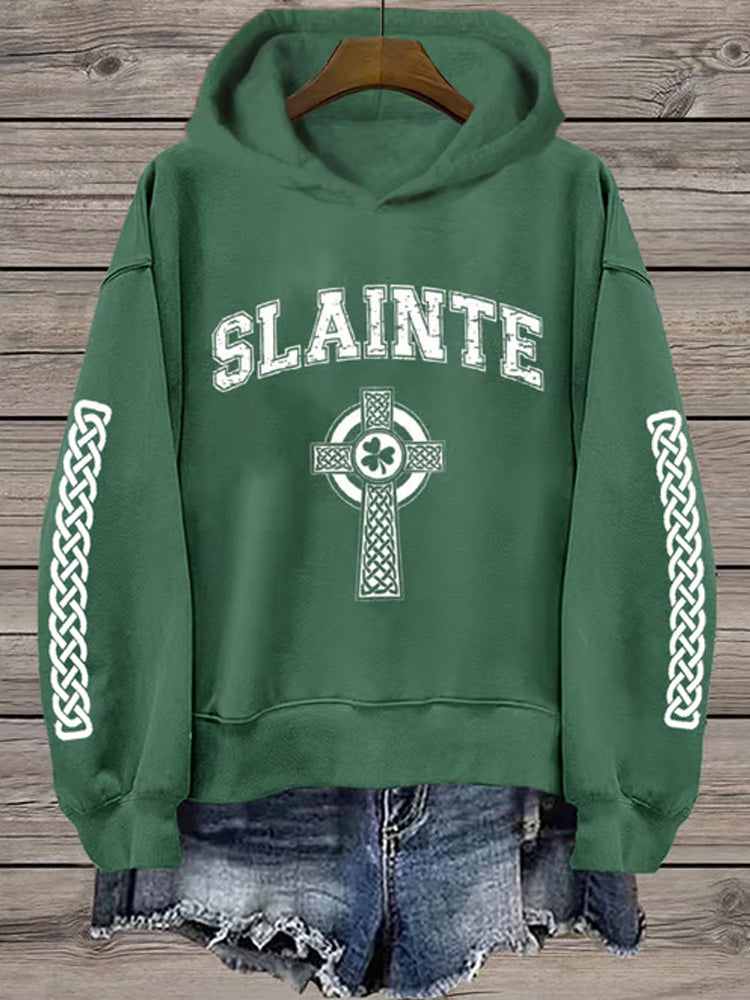 Comstylish Women's St. Patrick's Day Printed Hat Sweatshirt