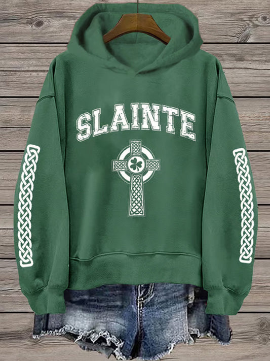 Comstylish Women's St. Patrick's Day Printed Hat Sweatshirt