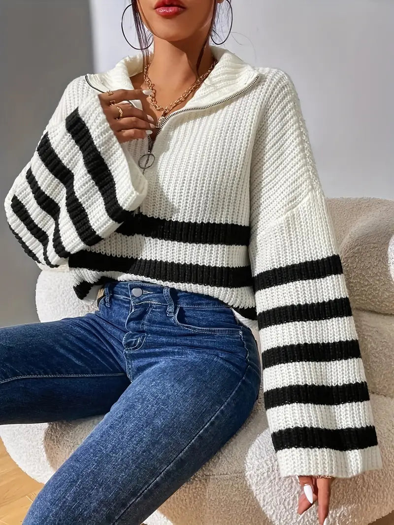 LM | Striped sweater for women