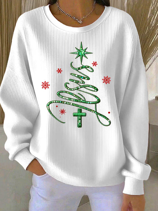 Comstylish Women's Casual Faith Christmas Sweatshirt