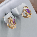 Purple Crystal Earrings