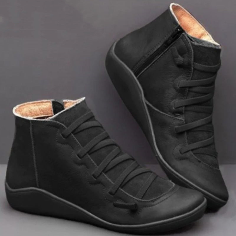LM | Women Shoes Fashion Leather Ankle Boot