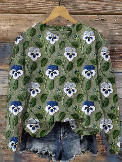 LM | Sweatshirt with graphic floral print