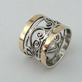 Hollow Silver & Gold Ring